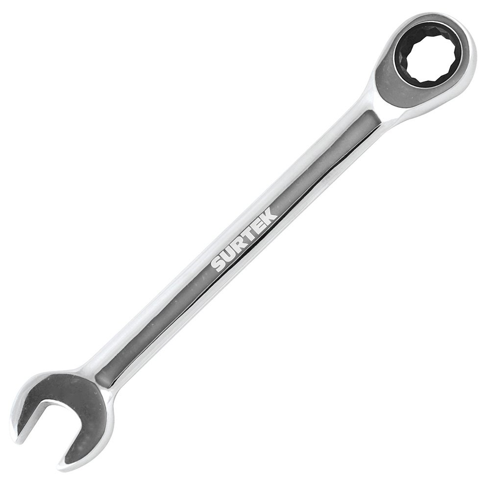 3 Pza Llave combinada pulido espejo de matraca métrica, 12 puntas, 18mm Surtek