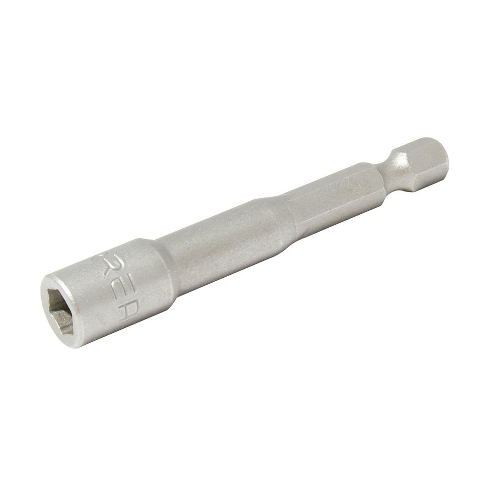 6 Pza Punta de caja de poder con imán métrica hexágono de 1/4", 10mm x 1-7/8" Urrea