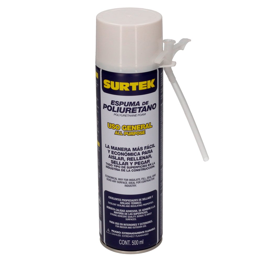 12 Pza Espuma de poliuretano 500 ml Surtek