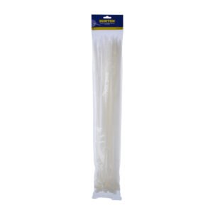 6 Pza Cinchos plásticos 550 x 8.8 mm, tensión 70 kg de 50 piezas, color blanco Surtek