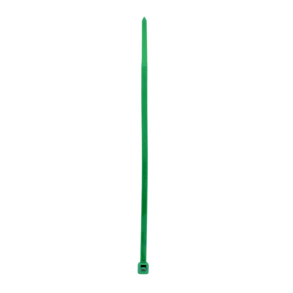 12 Pza Cinchos plásticos 150 x 3.6 mm, tensión 18 kg de 50 piezas, color verde Surtek