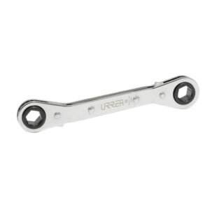6 Pza Llave de estrías pulido espejo acodada de matraca métrica, 6 puntas, 11 x 12 mm Urrea