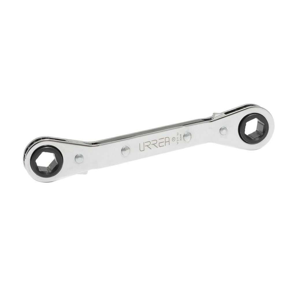 6 Pza Llave de estrías pulido espejo acodada de matraca métrica, 12 puntas, 15 x 17 mm Urrea