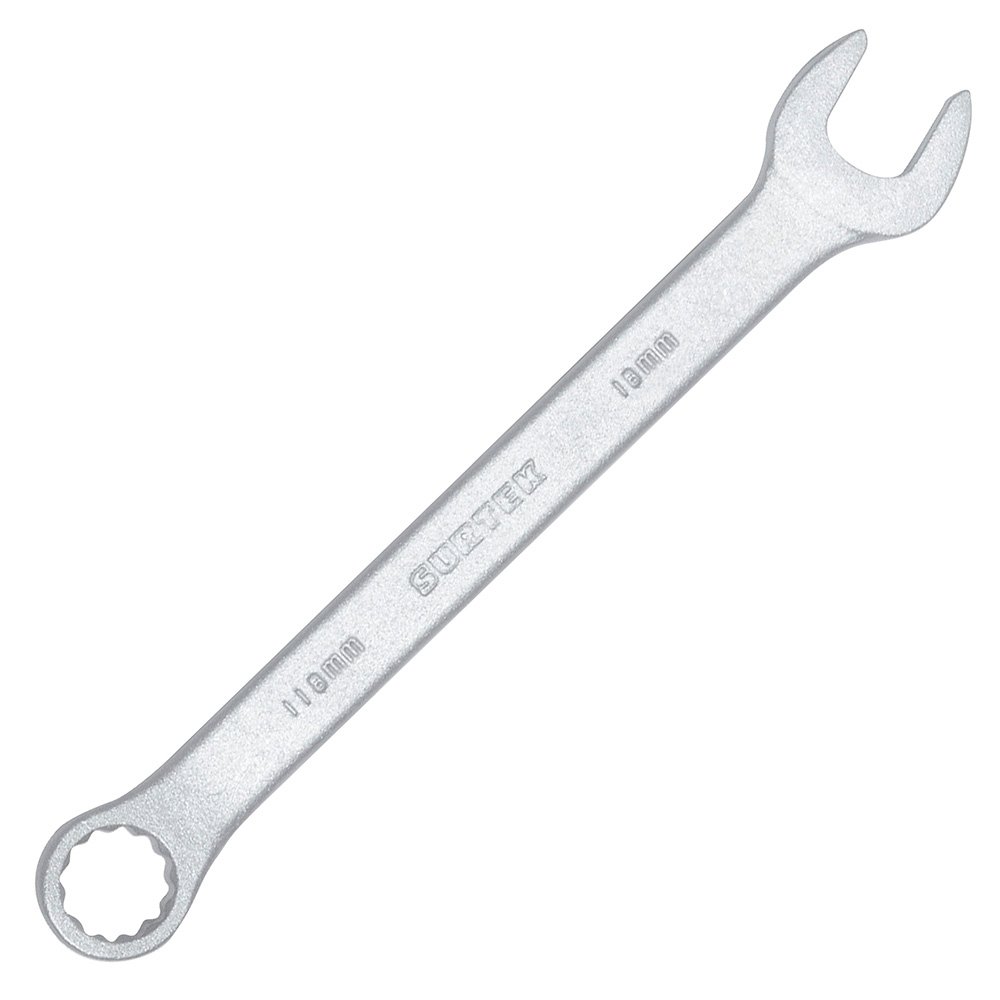 6 Pza Llave combinada satinada métrica, 12 puntas, 18 mm Surtek
