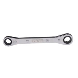 6 Pza Llave de estrías pulido espejo plana de matraca en pulgadas, 12 puntas, 5/8" x 3/4" Urrea