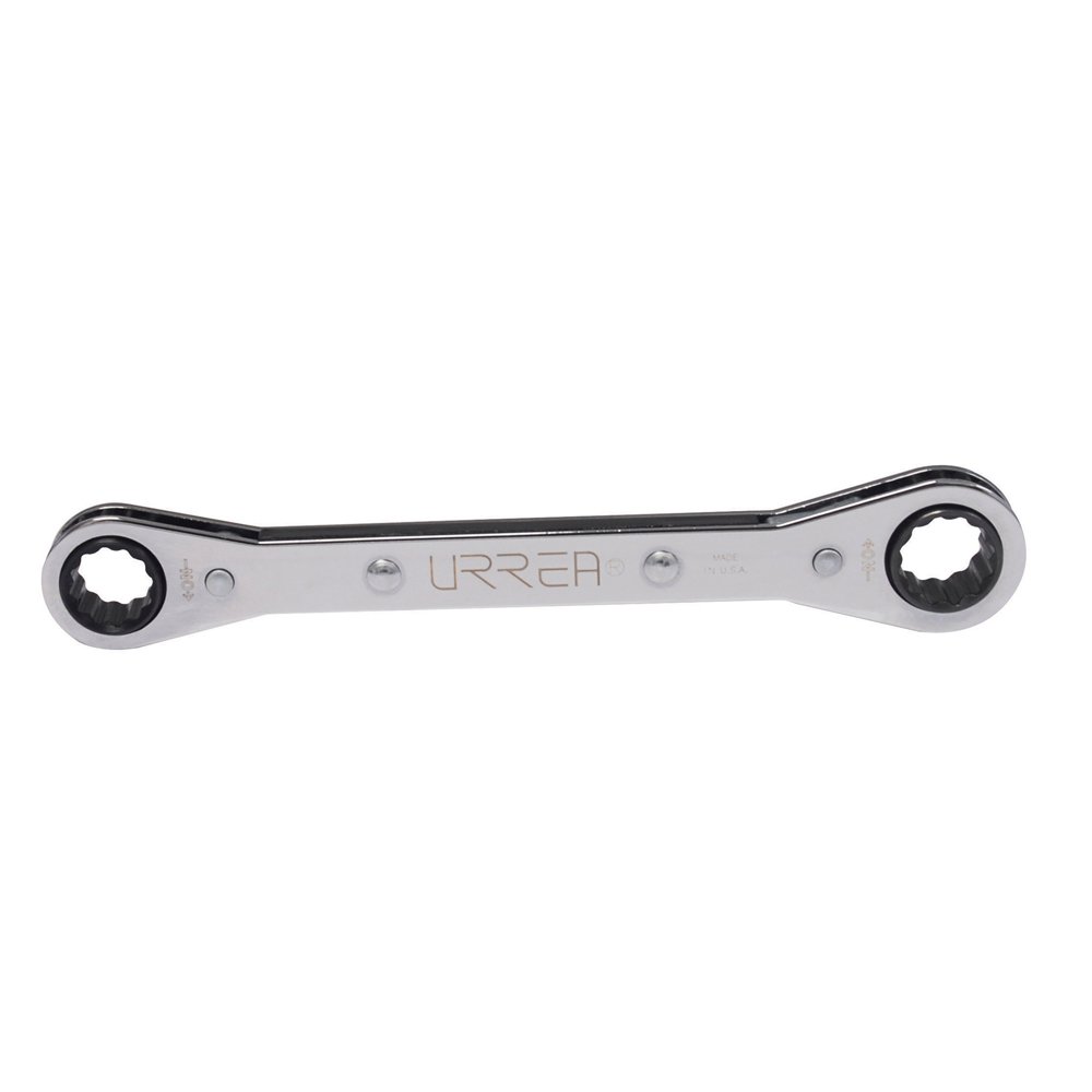 6 Pza Llave de estrías pulido espejo plana de matraca en pulgadas, 12 puntas, 5/8" x 3/4" Urrea