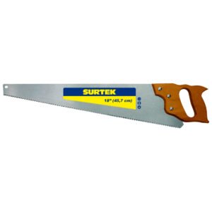 4 Pza Serrucho triple filo con mango de madera de 18" Surtek