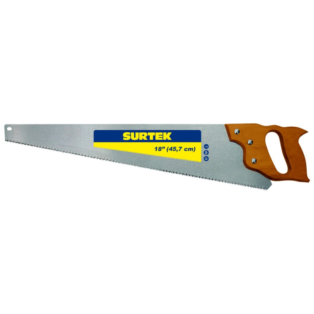 4 Pza Serrucho triple filo con mango de madera de 22" Surtek
