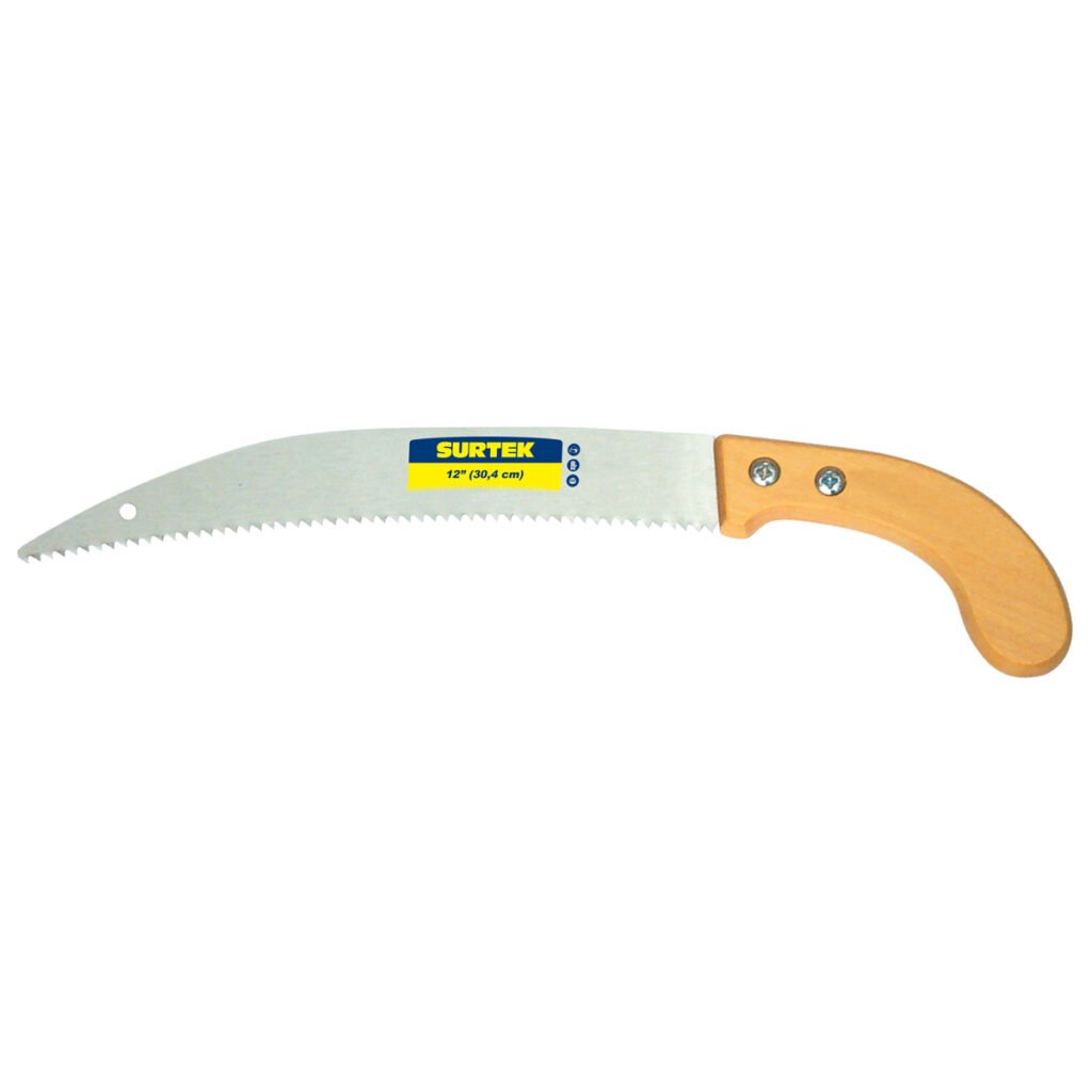 3 Pza Serrucho de poda con mango de madera curvo 12" Surtek