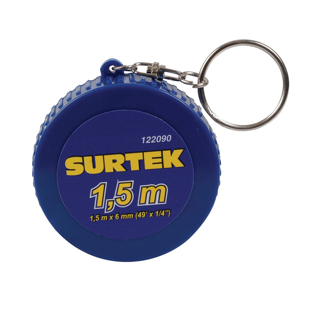 10 Pza Llavero de mini flexómetro cinta plástica 1.5 m Surtek