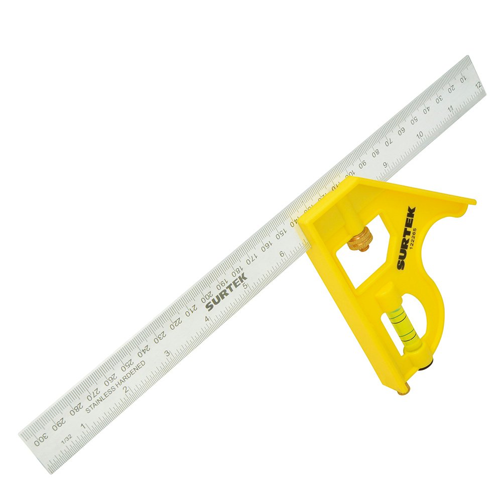 6 Pza Escuadra de combinación con mango plástico 12" Surtek