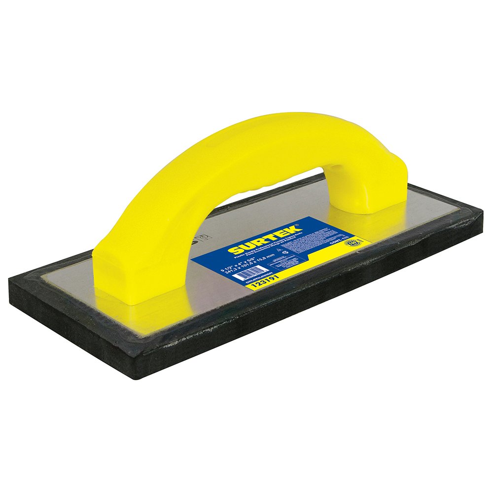 3 Pza Flota de hule acabado fino con mango de plástico 9-1/2" x 4" x 5/8" Surtek