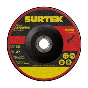 5 Pza Disco abrasivo tipo 27 para metal 7" x 1/8" Surtek