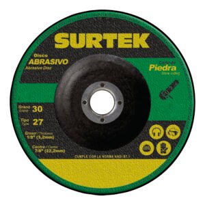 5 Pza Disco abrasivo tipo 27 para piedra 7" x 1/8" Surtek