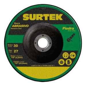 5 Pza Disco abrasivo tipo 27 para piedra 9" x 1/8" Surtek