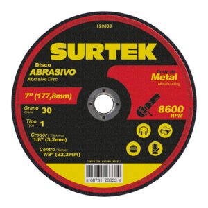5 Pza Disco abrasivo tipo 1 para metal 7" x 1/8" Surtek