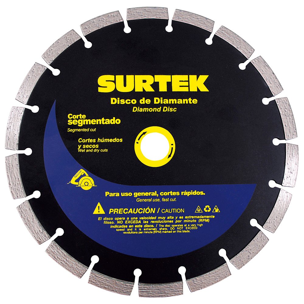 Disco de diamante segmentado, 4" Surtek