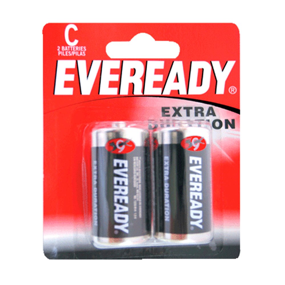 12 Pza Pila alcalina Eveready® "C", 2 piezas Surtek