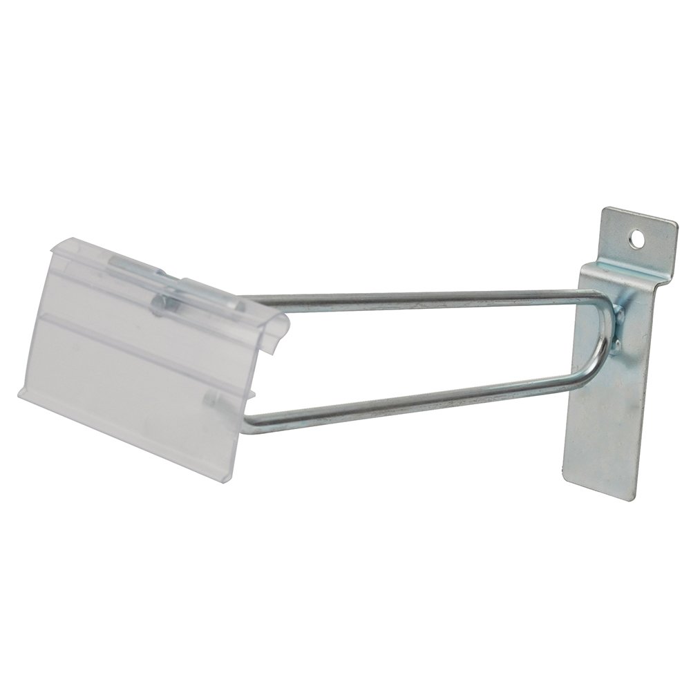 100 Pza Gancho de panel ranurado con preciador plástico, 4" Surtek