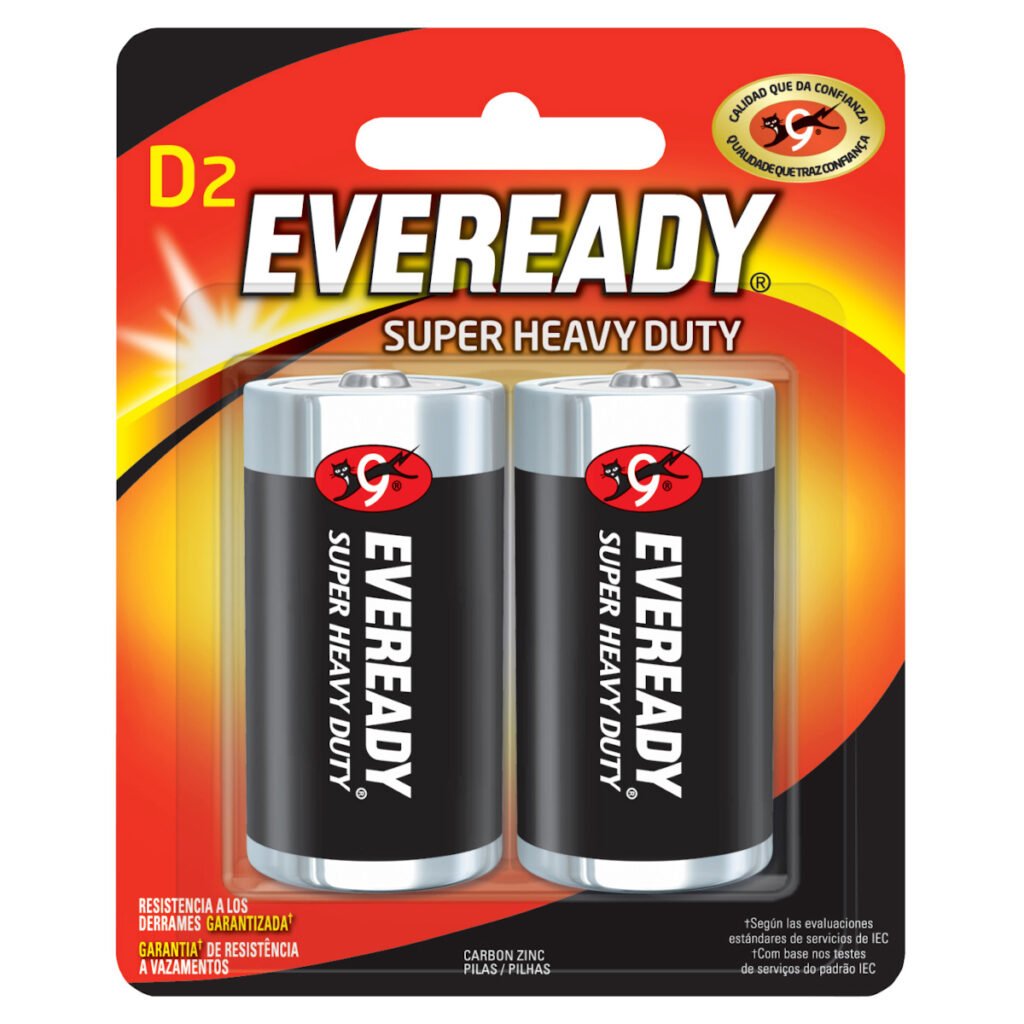 12 Pza Pila alcalina Eveready® "D", 2 piezas Surtek
