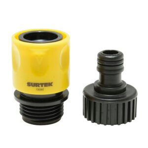 6 Pza Juego de conectores para grifo con sistema clic y adaptador 3/4" GHT, 2 piezas Surtek