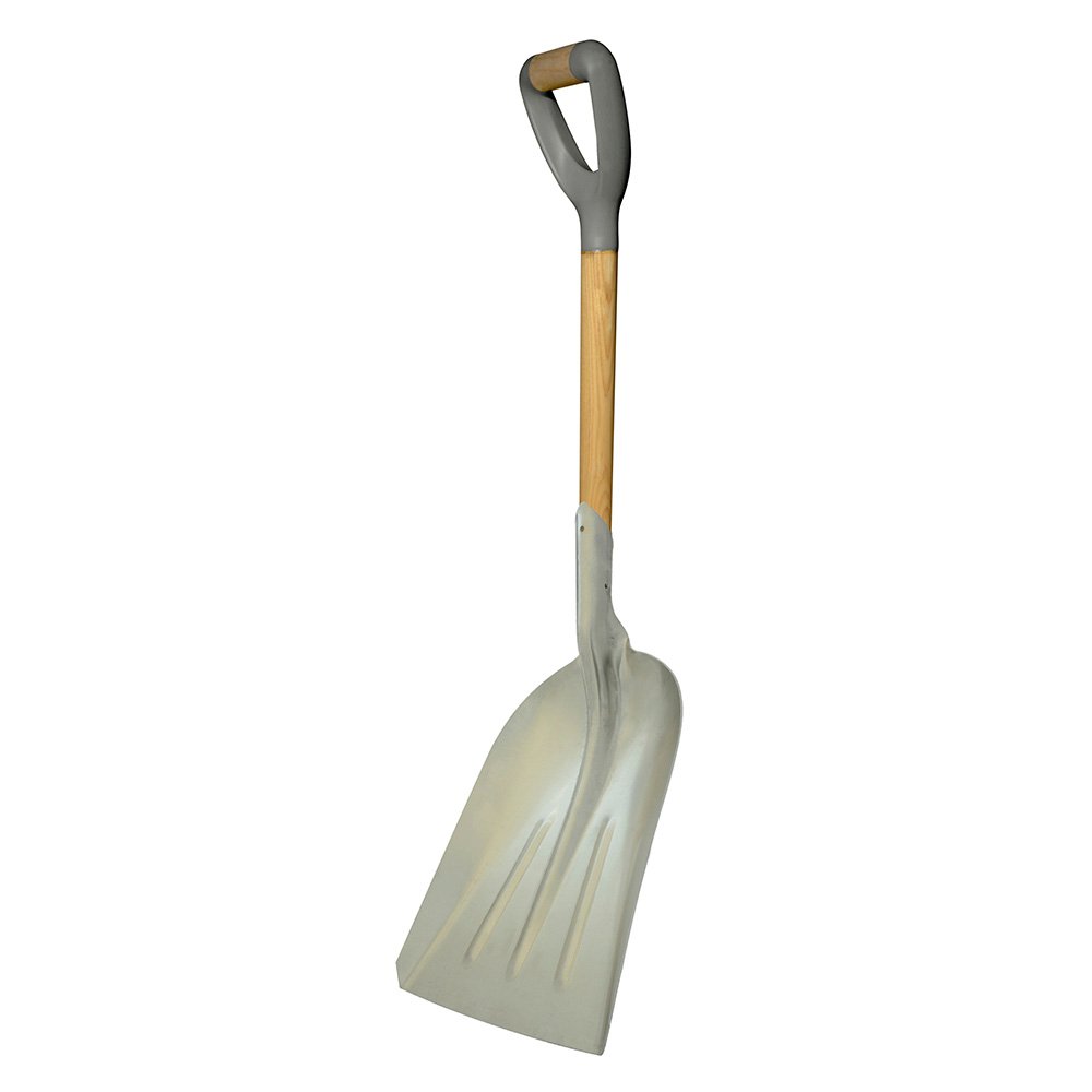 3 Pza Pala sanitaria con mango de madera con puño contractor grip, cuchara de aluminio Surtek