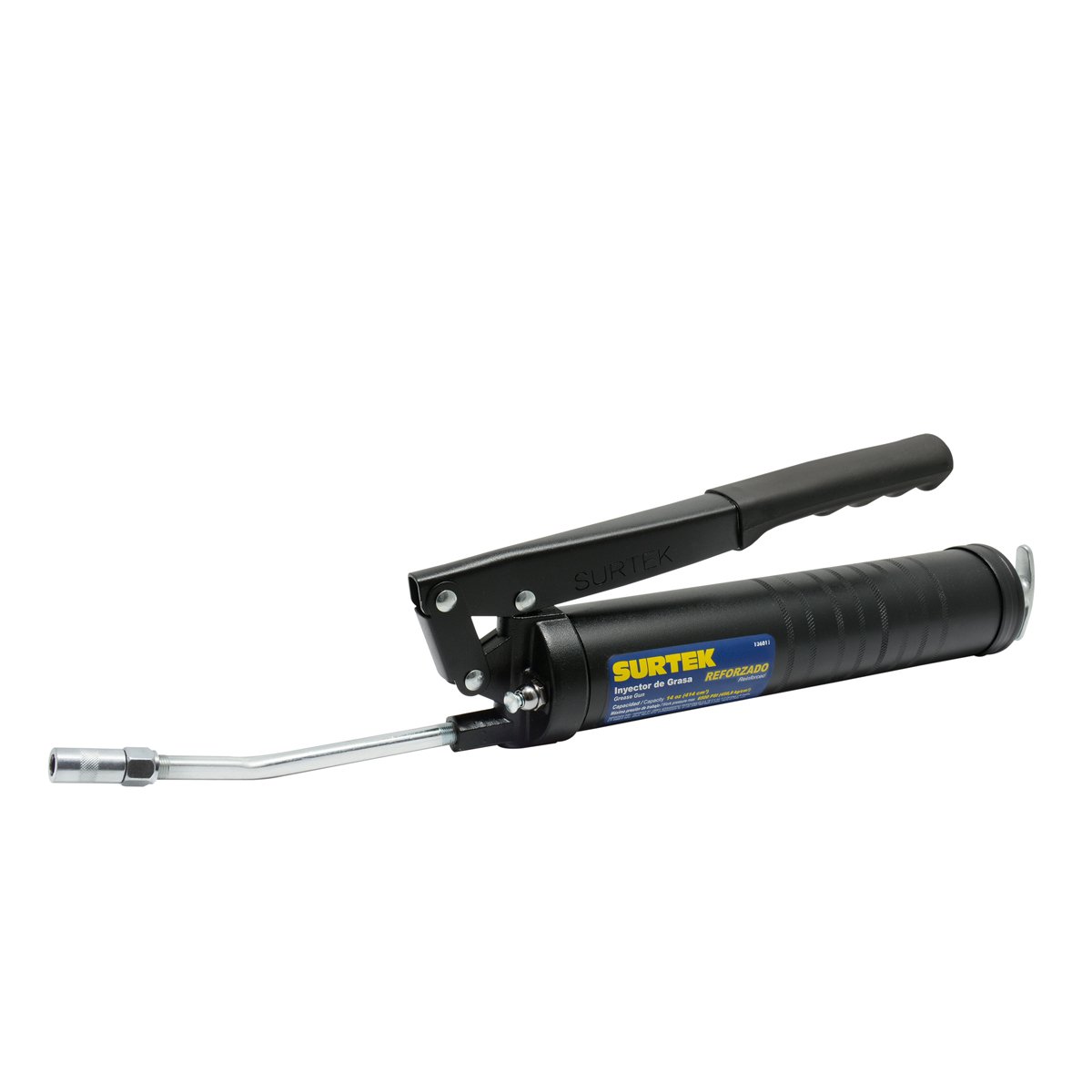 Inyector de grasa a dos manos reforzado de 400 g, 8500 PSI Surtek
