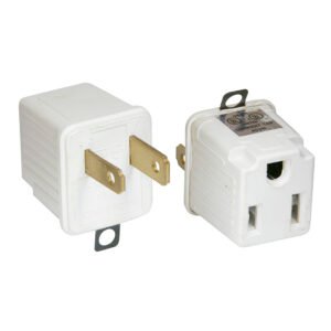 6 Pza Adaptador clavija de aterrizado a polarizado ABS, 2 piezas Surtek