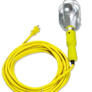Lámpara de taller con canastilla metálica, color amarillo 15 m Surtek