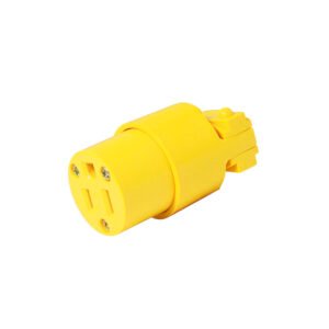 10 Pza Contacto blindado plástico aterrizado, color amarillo Surtek