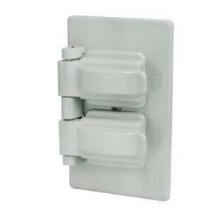 10 Pza Placa doble plástica para intemperie, línea estándar, color gris Surtek
