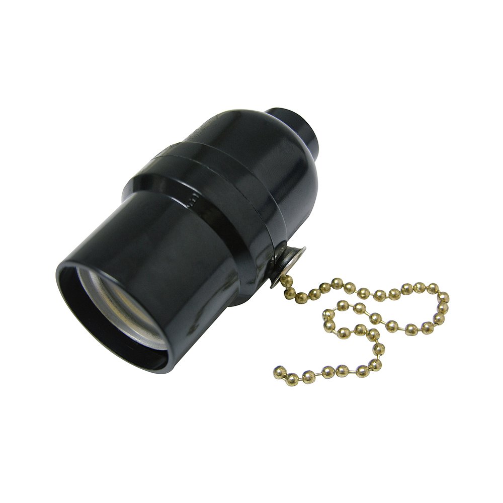 10 Pza Potalámpara con cadena, color negro Surtek