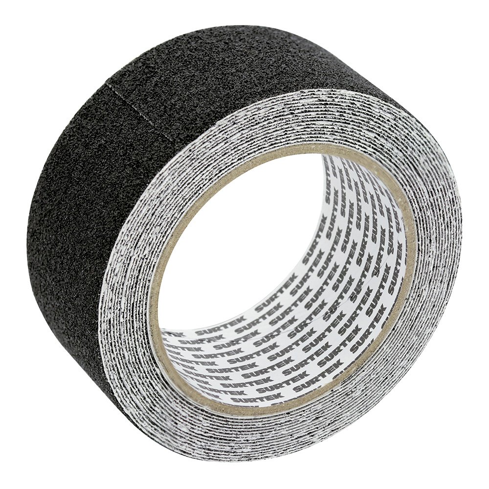 6 Pza Cinta antiderrapante ancho 48 mm de 5 m, color negro Surtek