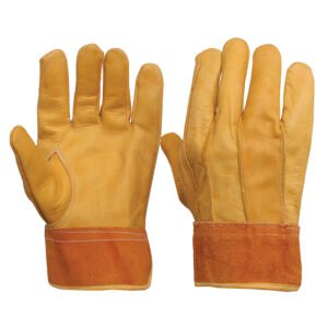 Guantes de piel de vacuno tipo operador con puño de carnaza unitalla Surtek