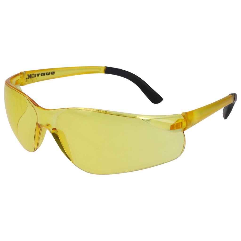 6 Pza Lentes de seguridad modelo Panoramic, ámbar Surtek