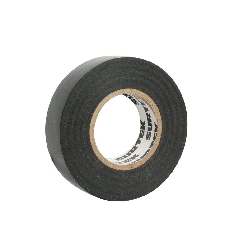 6 Pza Cinta negra para aislar 19 mm x 9 m Surtek