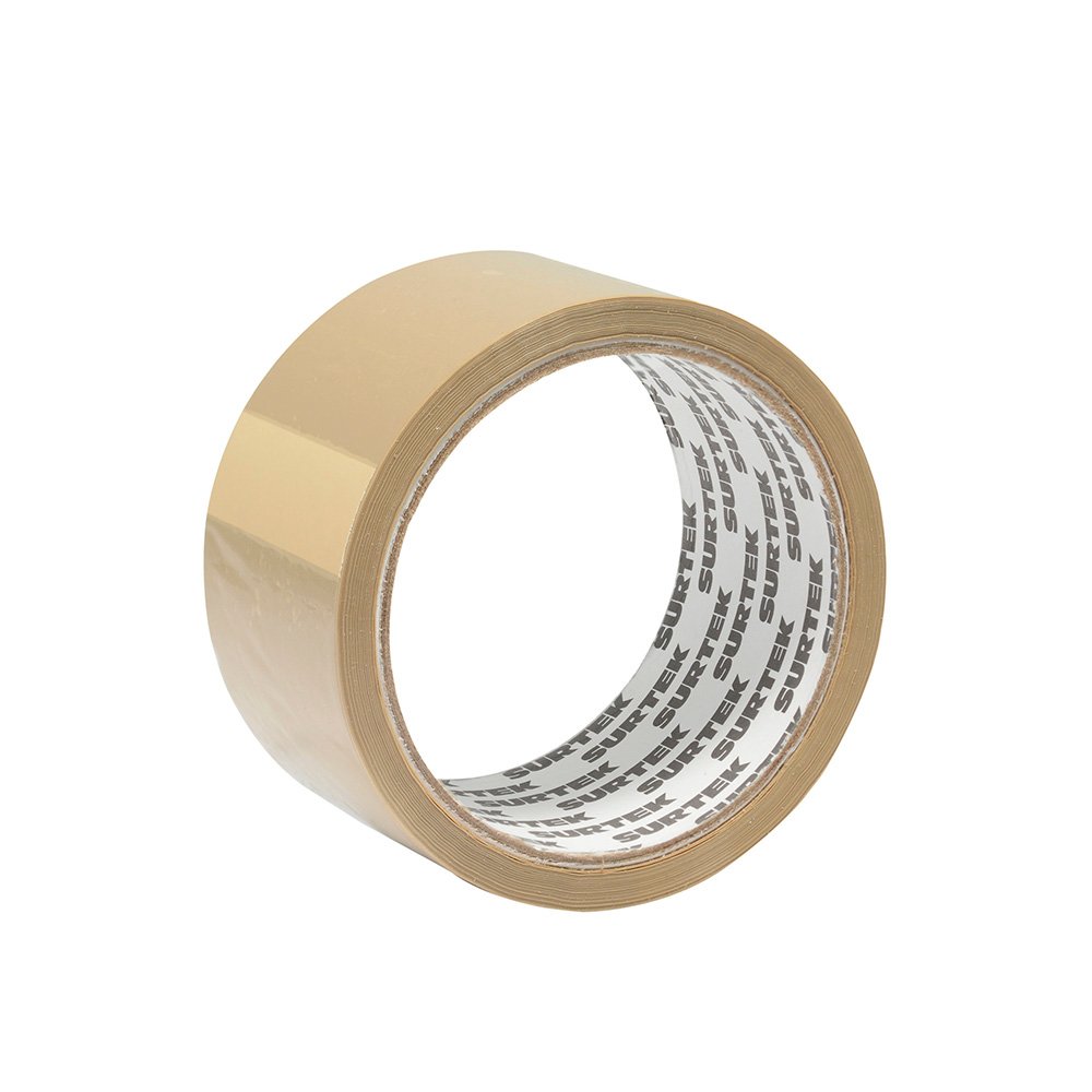 6 Pza Cinta canela hot melt para empacar 48 mm x 50 m Surtek