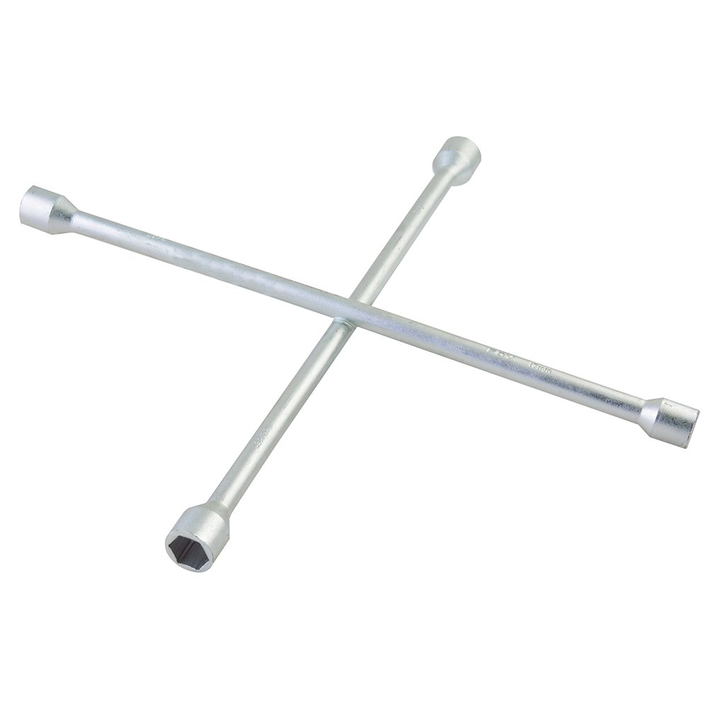 4 Pza Llave de cruz cromada 14" Foy