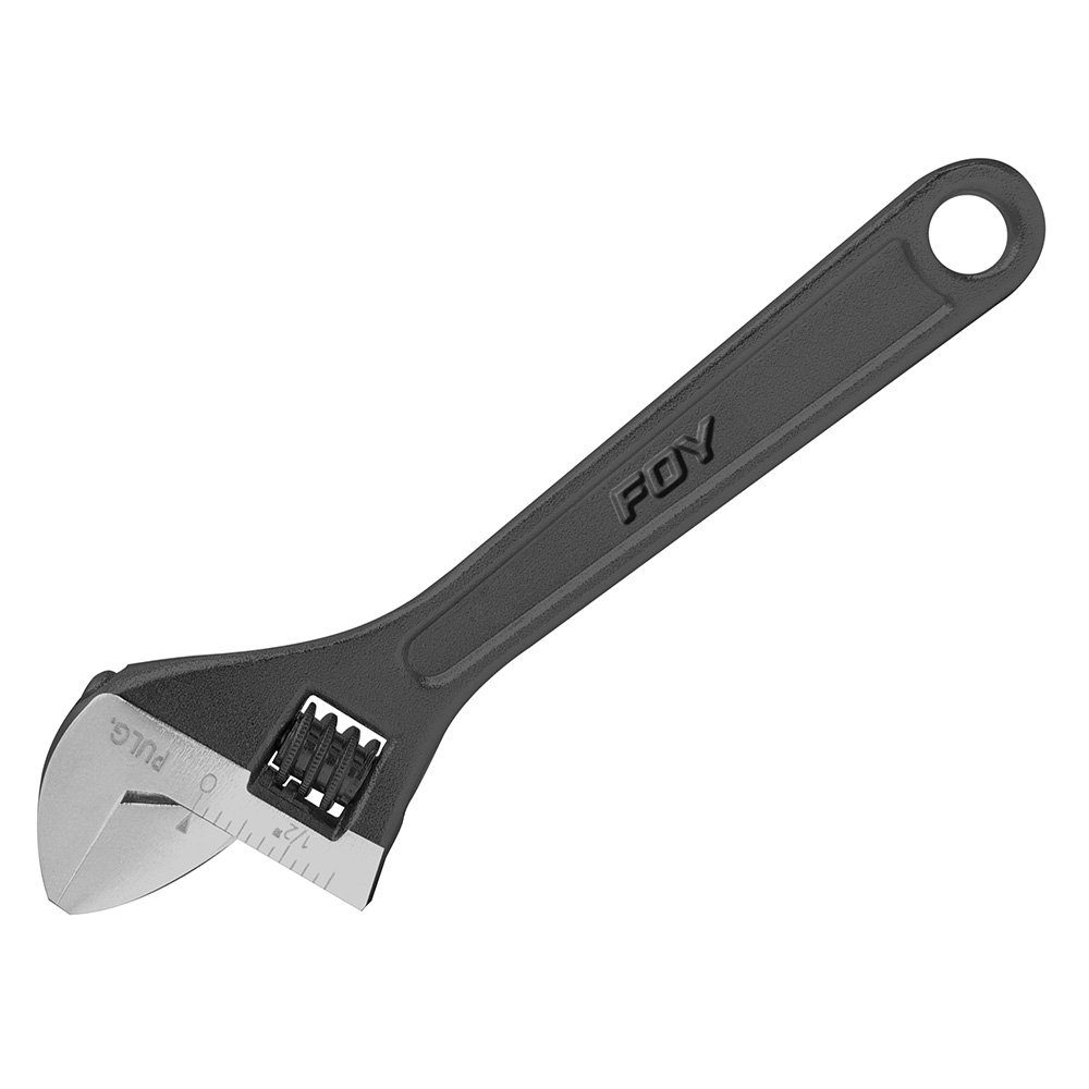 6 Pza Llave ajustable pavonada 12" Foy