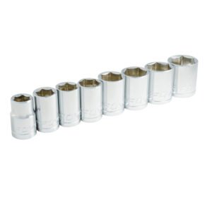6 Pza Juego de dados cuadro de 1/2", 6 puntas, en pulgadas, 8 piezas Foy