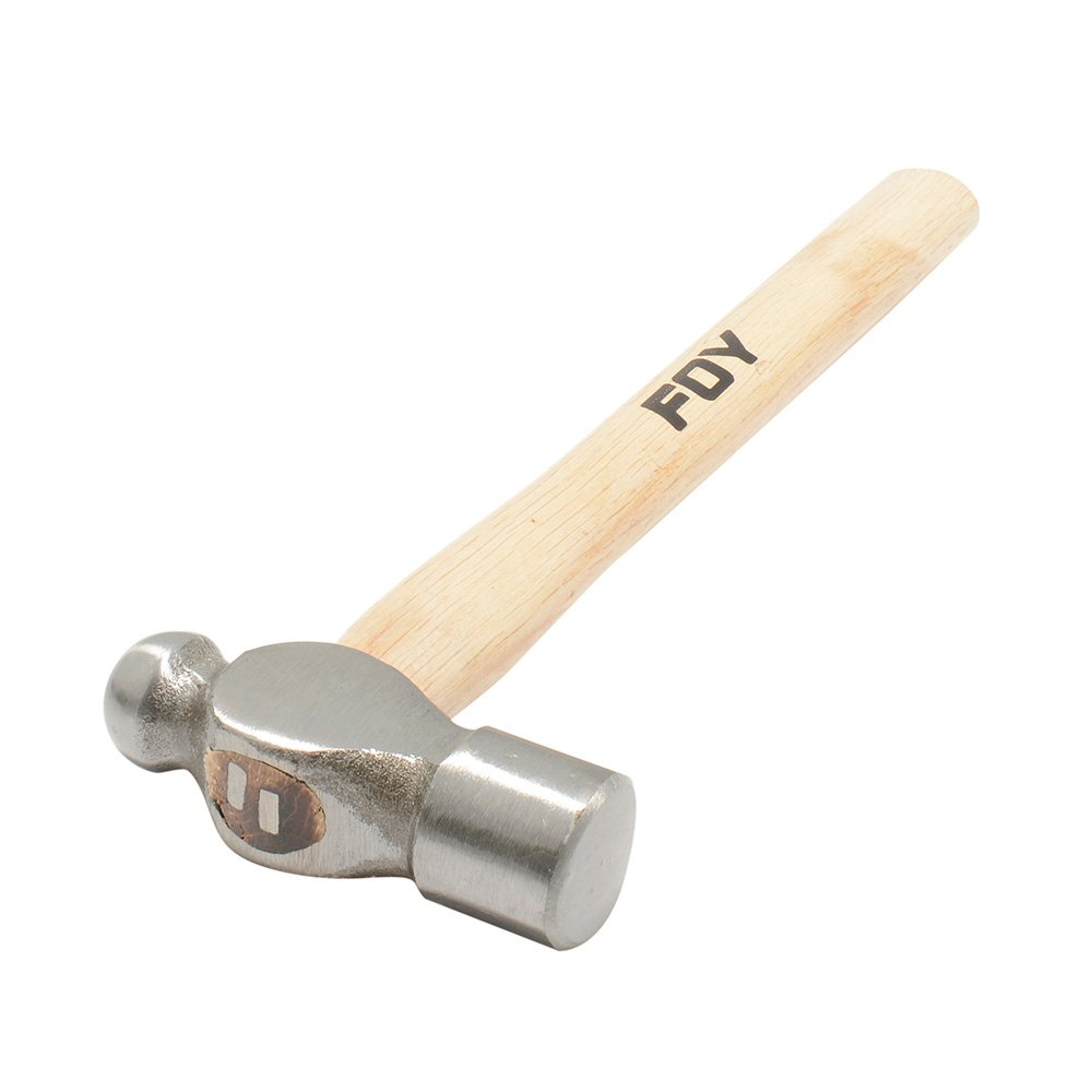 Martillo pulido de bola con mango de madera de 15", 48 oz Foy