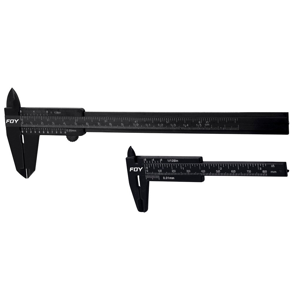 12 Pza Juego de calibradores pie de rey vernier plásticos 3" y 6" Foy