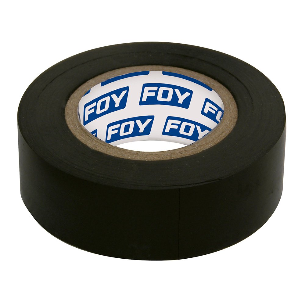6 Pza Cinta para aislar negra 19 mm x 9 m en blíster Foy