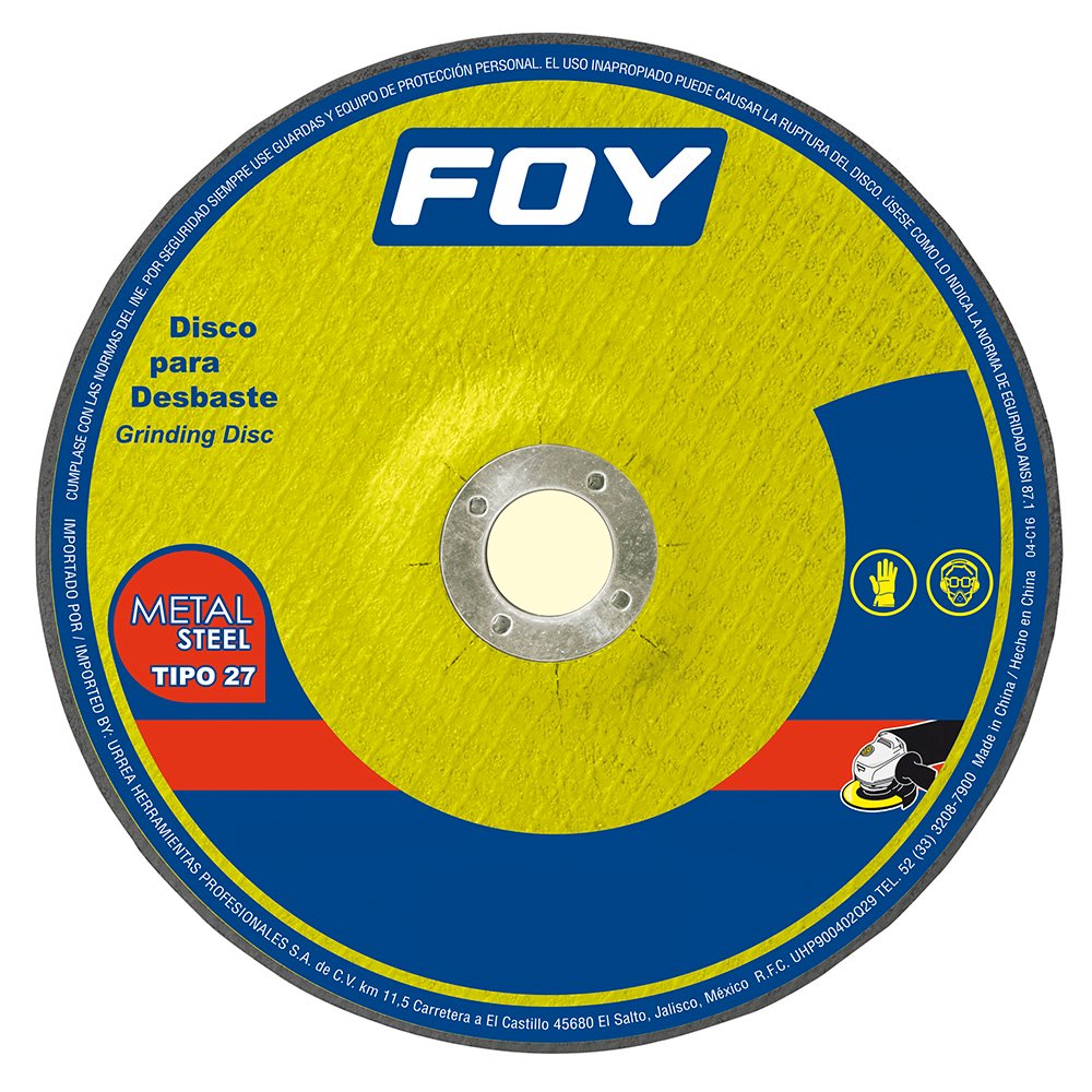 5 Pza Disco abrasivo tipo 27 para metal 7" x 3 mm Foy