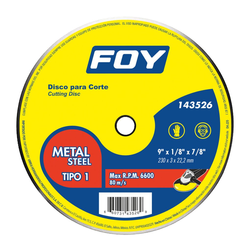 5 Pza Disco abrasivo tipo 1 para metal 14" x 3.2 mm Foy
