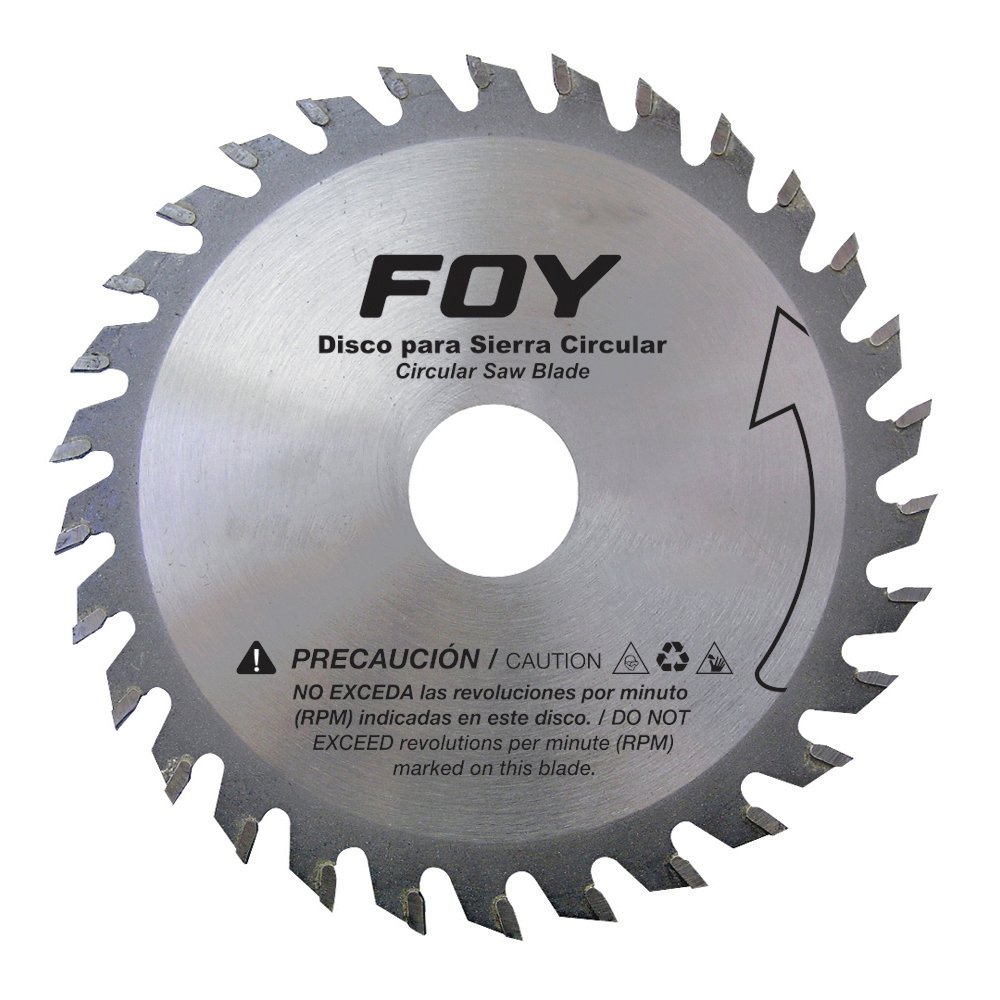 Disco para sierra circular para corte madera 60 dientes, 7-1/4" Foy