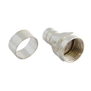 10 Pza Conector para cable coaxial RG6 tipo campana, 4 piezas Surtek