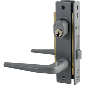 Cerradura clásica para puerta de aluminio función sencilla, gris, llave estándar Lock