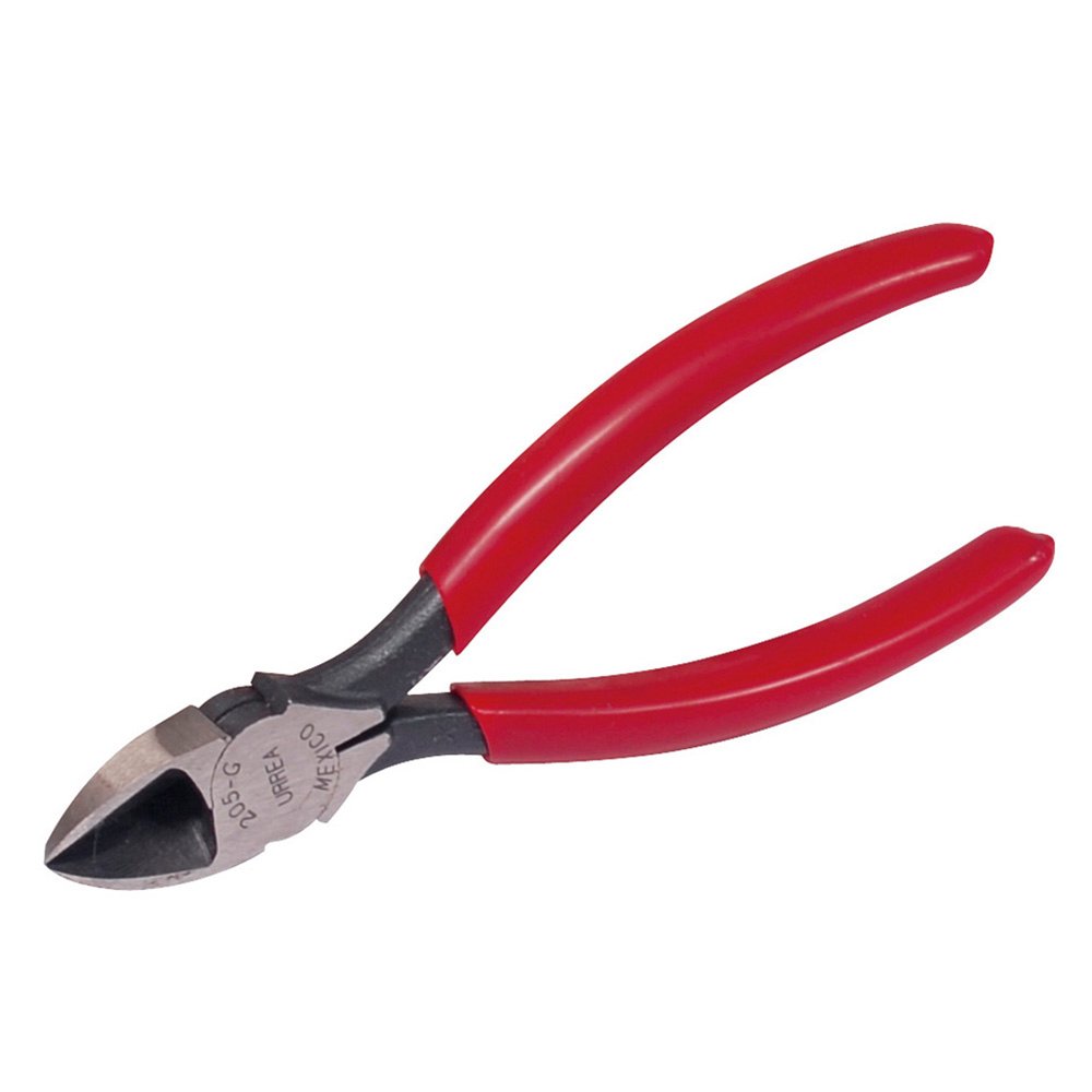 6 Pza Pinza para electricista con mango rubber grip de 5-13/32" corte diagonal Urrea