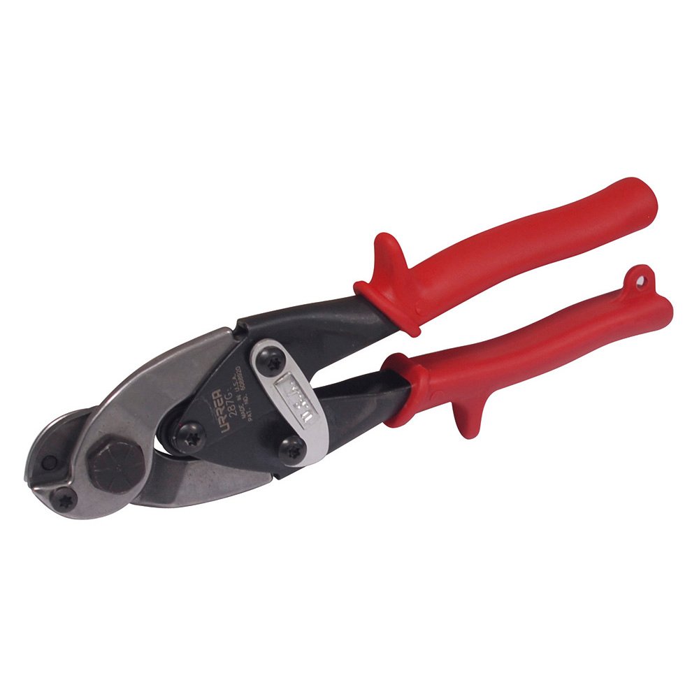 Tijera corta cable y alambre de acero con mango rubber grip, 9" Urrea